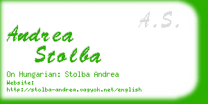 andrea stolba business card